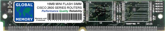 16MB MINI FLASH SIMM MEMORY RAM FOR CISCO 2620 / 2650 ROUTERS (MEM2600-16MFS)